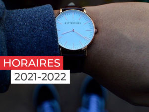 Horaires 2021-2022
