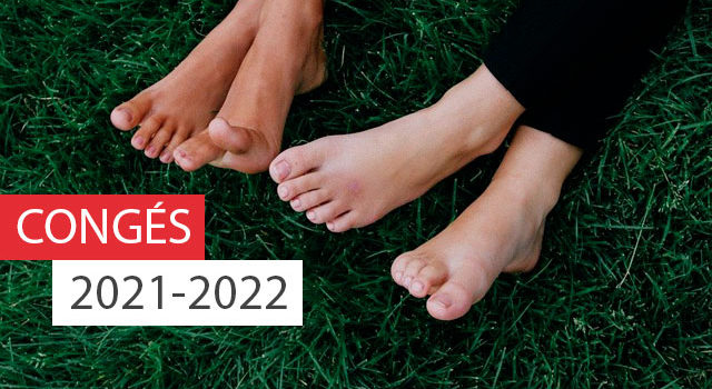 Visuel pour la modification du calendrier des congés 2021-2022 - doigts de pieds en éventail